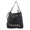 Chanel Shoulder Bag Chanel 22 Mini Calfskin Black Silver