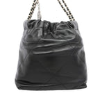 Chanel Shoulder Bag Chanel 22 Mini Calfskin Black Silver — view 8