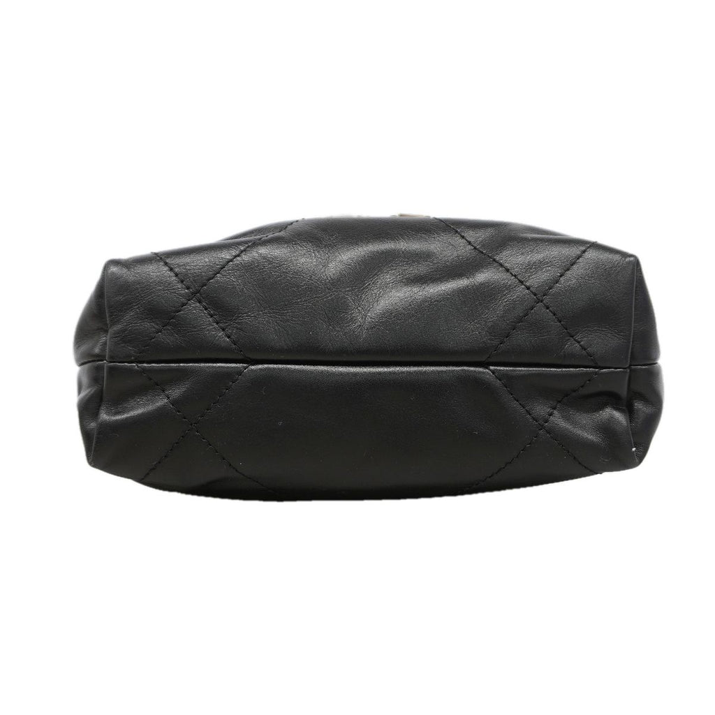 Chanel Shoulder Bag Chanel 22 Mini Calfskin Black Silver — view 3