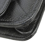 Chanel Wallet on Chain Quilted Caviar Leather Black Gold Shoulder Bag — view 6
