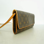 Louis Vuitton Shoulder Bag Monogram Pochette Twin GM Brown — view 2