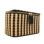 Chanel Vanity Bag Raffia Beige Black Champagne Gold — view 2