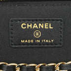 Chanel Vanity Bag Raffia Beige Black Champagne Gold — view 5