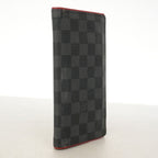 Louis Vuitton Wallet Damier Graphite Portefeuille Brazza Black Bordeaux — view 2
