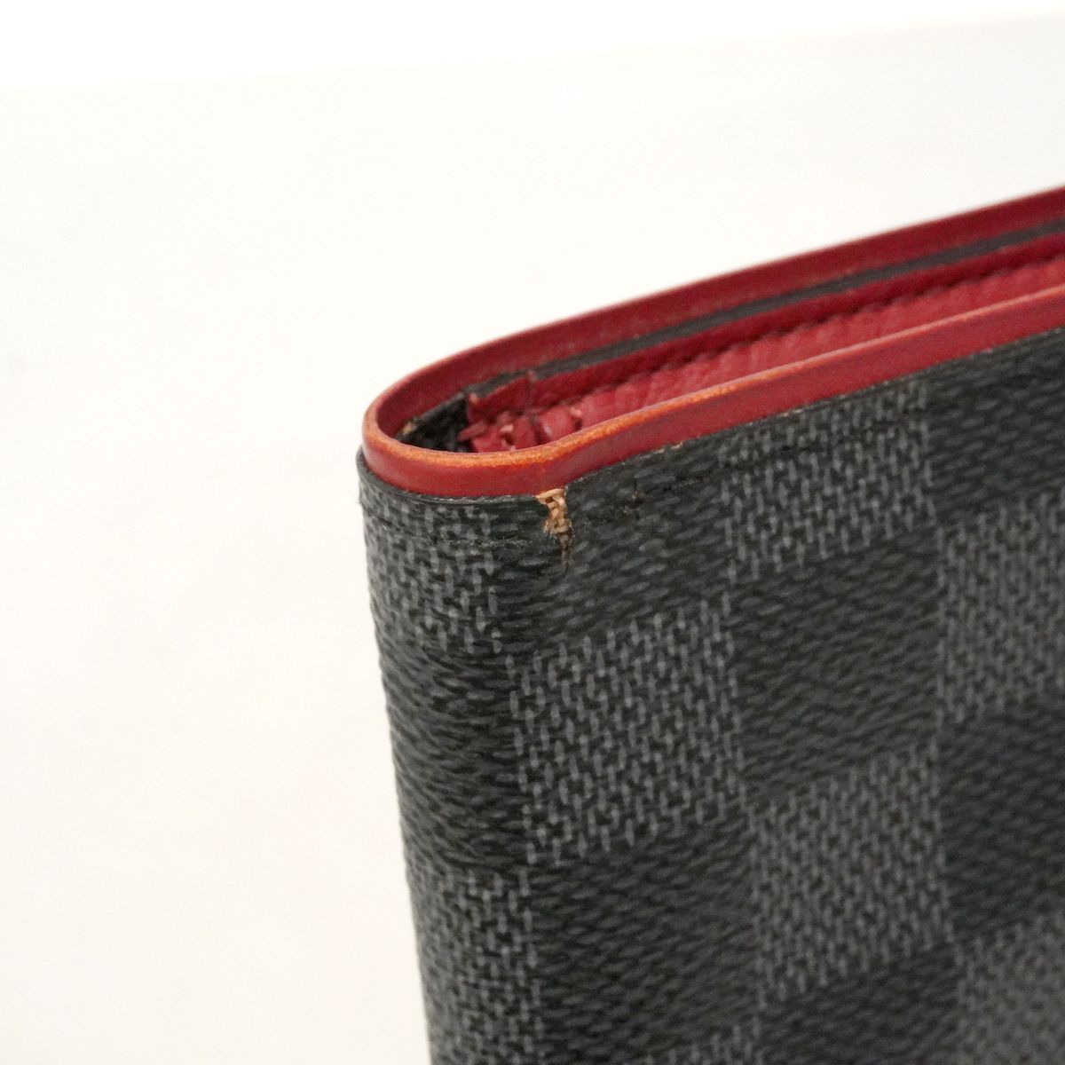 Louis Vuitton Wallet Damier Graphite Portefeuille Brazza Black Bordeaux — view 7