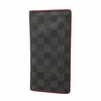 Louis Vuitton Wallet Damier Graphite Portefeuille Brazza Black Bordeaux