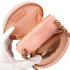 Chanel Vanity Bag Quilted Caviar Leather Pink Champagne Gold 2-Way Bag — view 4