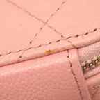 Chanel Vanity Bag Quilted Caviar Leather Pink Champagne Gold 2-Way Bag — view 6