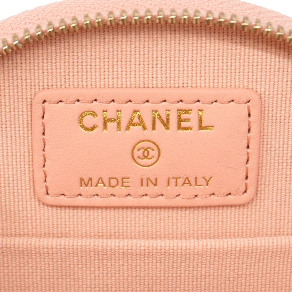Chanel Vanity Bag Quilted Caviar Leather Pink Champagne Gold 2-Way Bag — view 5
