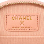 Chanel Vanity Bag Quilted Caviar Leather Pink Champagne Gold 2-Way Bag — view 5