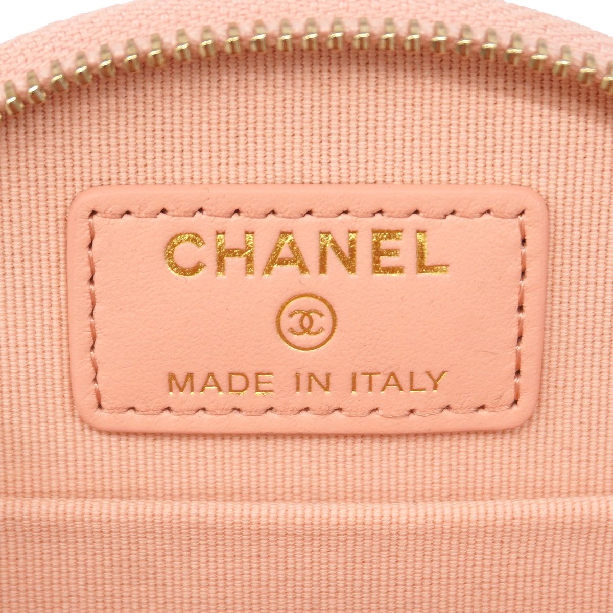 Chanel Vanity Bag Quilted Caviar Leather Pink Champagne Gold 2-Way Bag — view 5