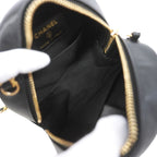 Chanel Shoulder Bag Quilted CC Filigree Caviar Leather Black Gold — view 4