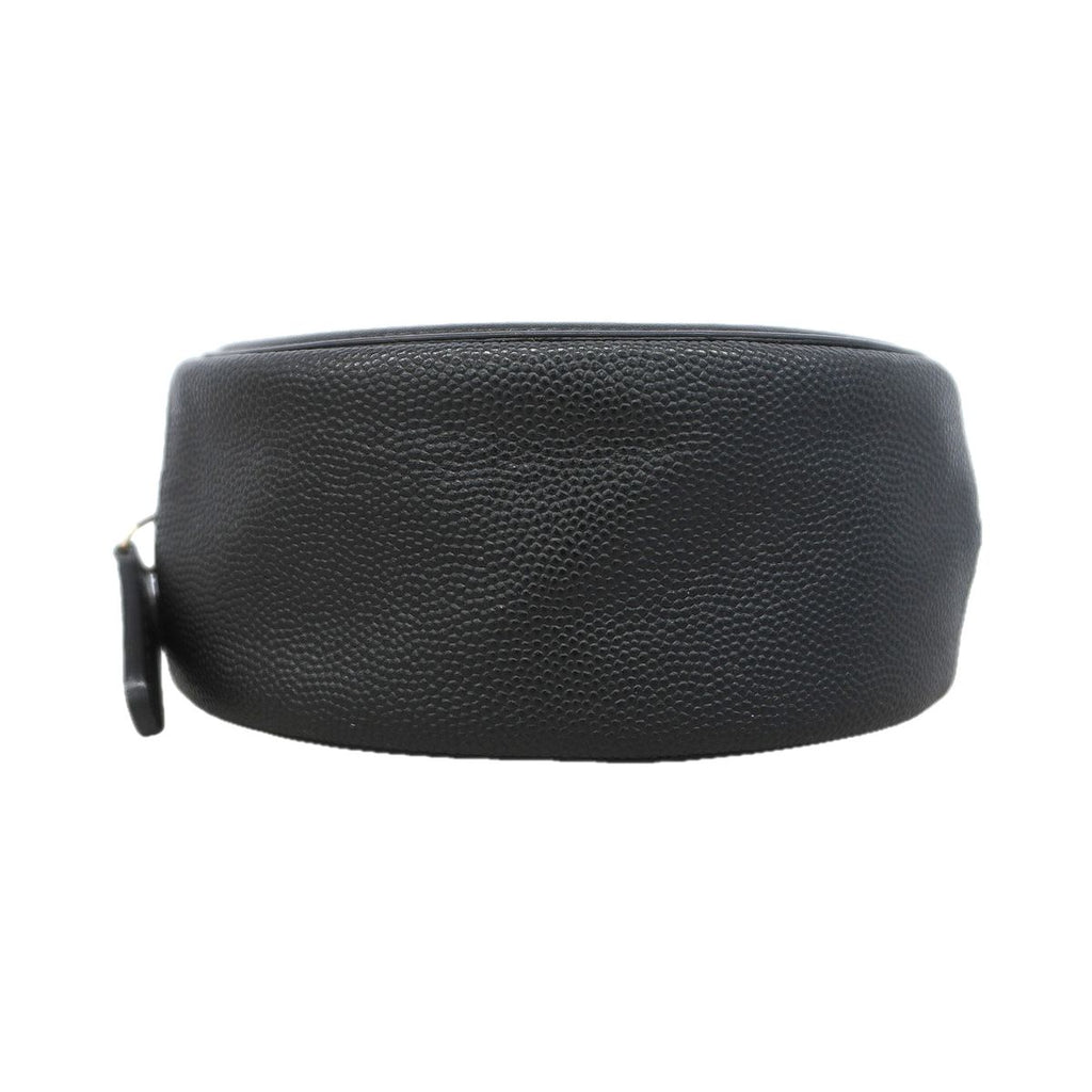 Chanel Shoulder Bag Quilted CC Filigree Caviar Leather Black Gold — view 3