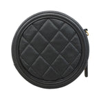 Chanel Shoulder Bag Quilted CC Filigree Caviar Leather Black Gold — view 8