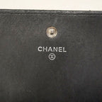 Chanel Wallet Coco Boy Patent Leather Black Silver — view 5