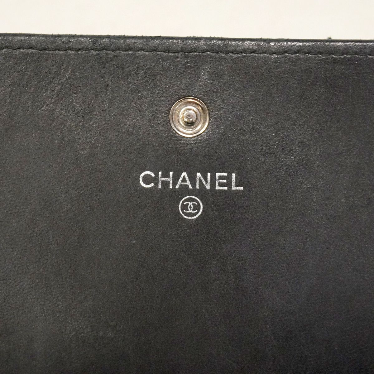 Chanel Wallet Coco Boy Patent Leather Black Silver — view 5