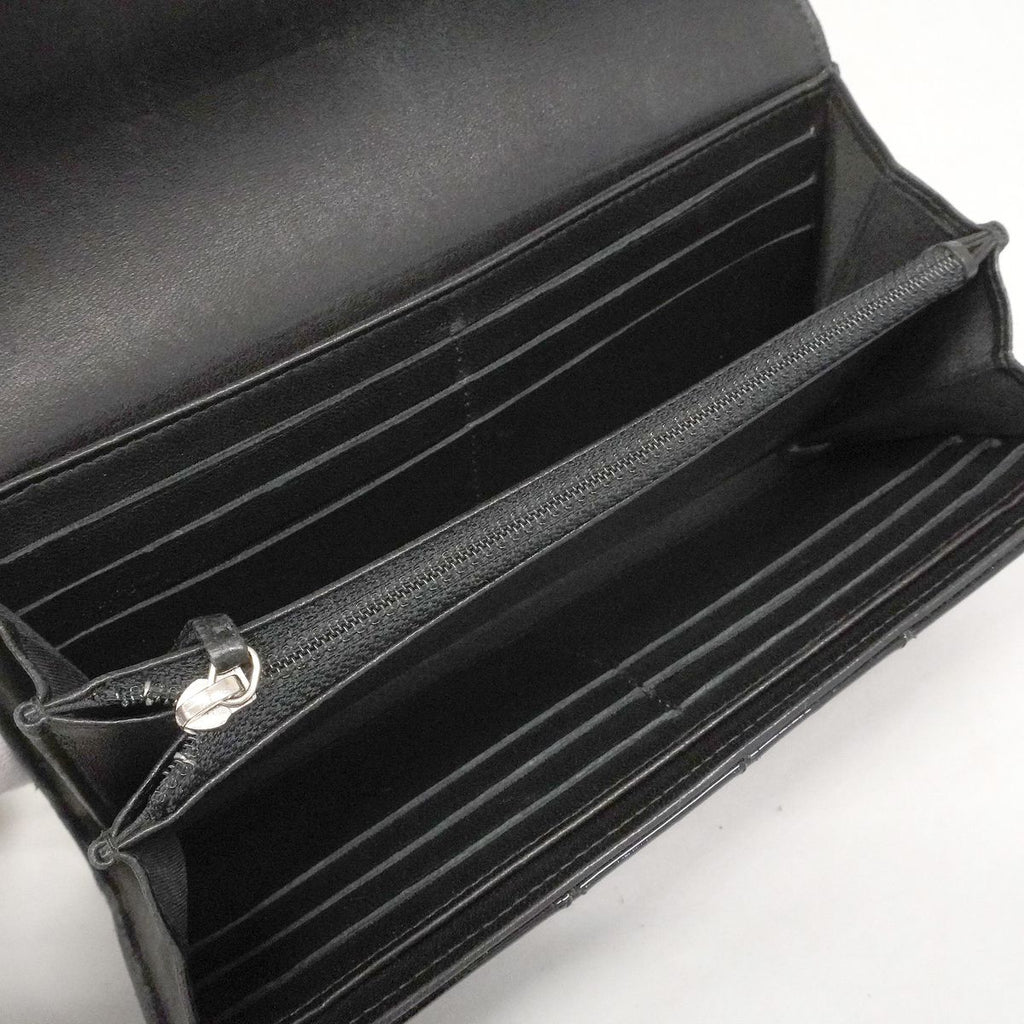 Chanel Wallet Coco Boy Patent Leather Black Silver — view 4