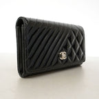Chanel Wallet Coco Boy Patent Leather Black Silver — view 2