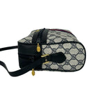 Gucci Sherry Line GG Pattern Leather Shoulder Bag Pochette Cross Navy Red — view 5