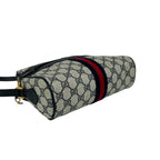 Gucci Sherry Line GG Pattern Leather Shoulder Bag Pochette Cross Navy Red — view 7