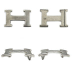 Hermes Belt Buckle Constance & Leather 85 H Silver Satin Black Gold — view 8
