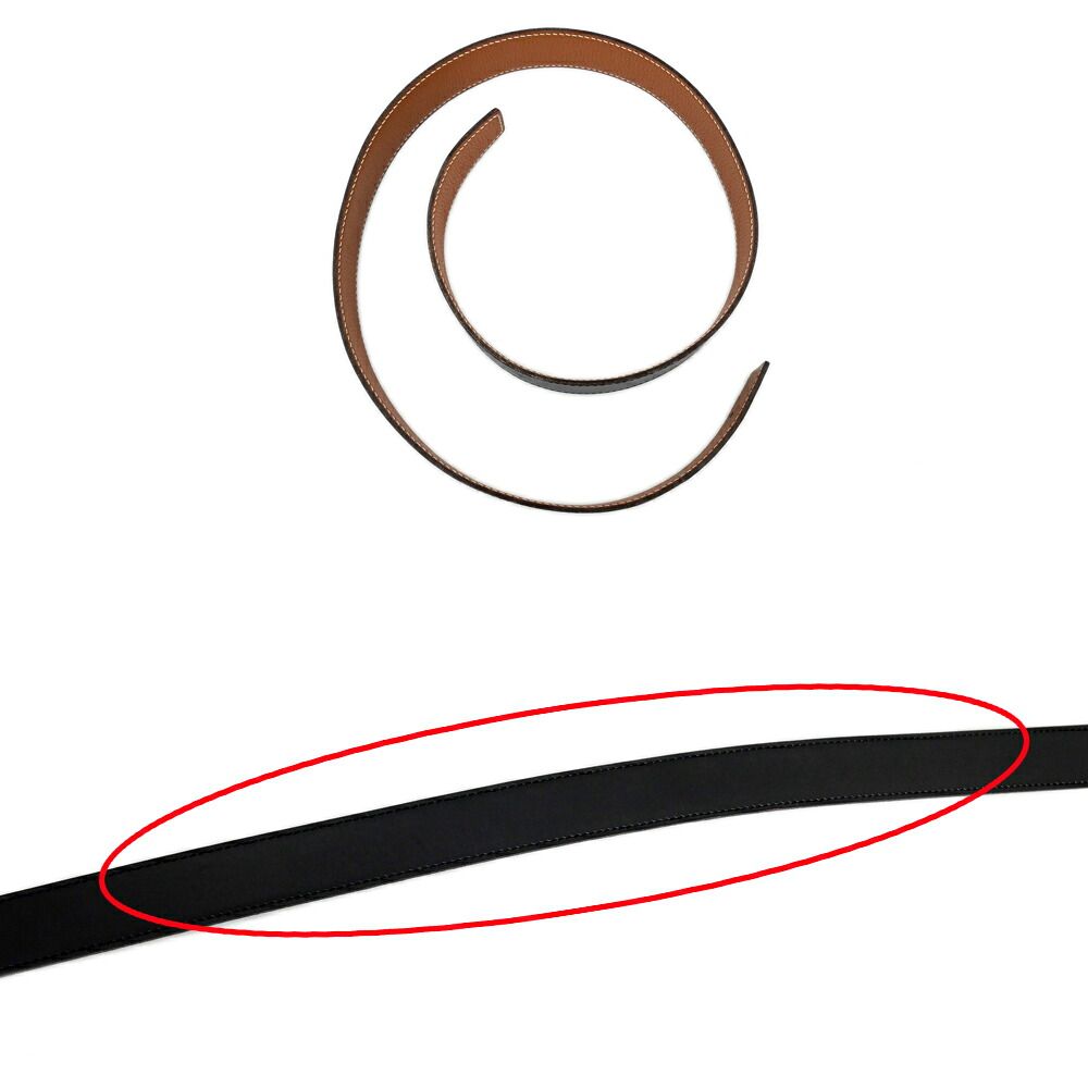 Hermes Belt Buckle Constance & Leather 85 H Silver Satin Black Gold — view 5