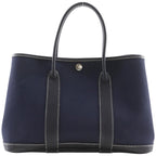 Hermes Garden Party TPM Toile Officier Navy H Handbag