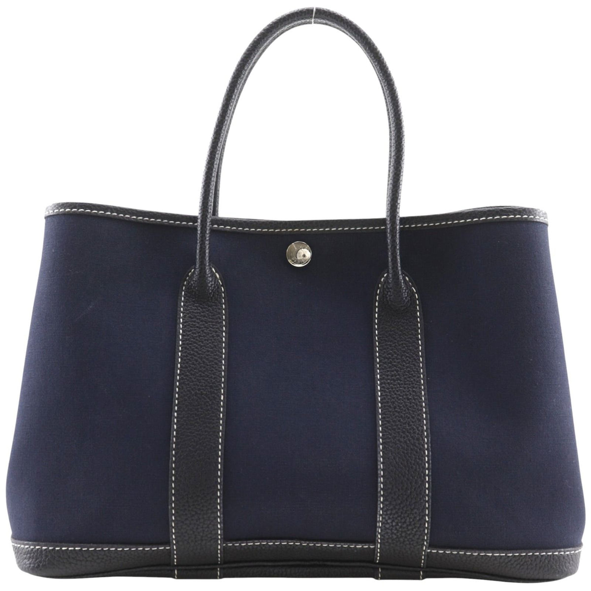 Hermes Garden Party TPM Toile Officier Navy H Handbag