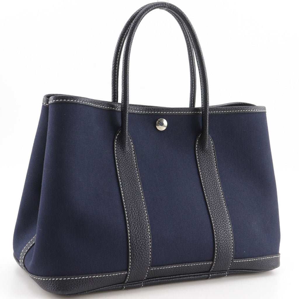 Hermes Garden Party TPM Toile Officier Navy H Handbag — view 3