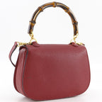 Gucci Bamboo 2-Way Shoulder 000 Leather Red Handbag — view 3