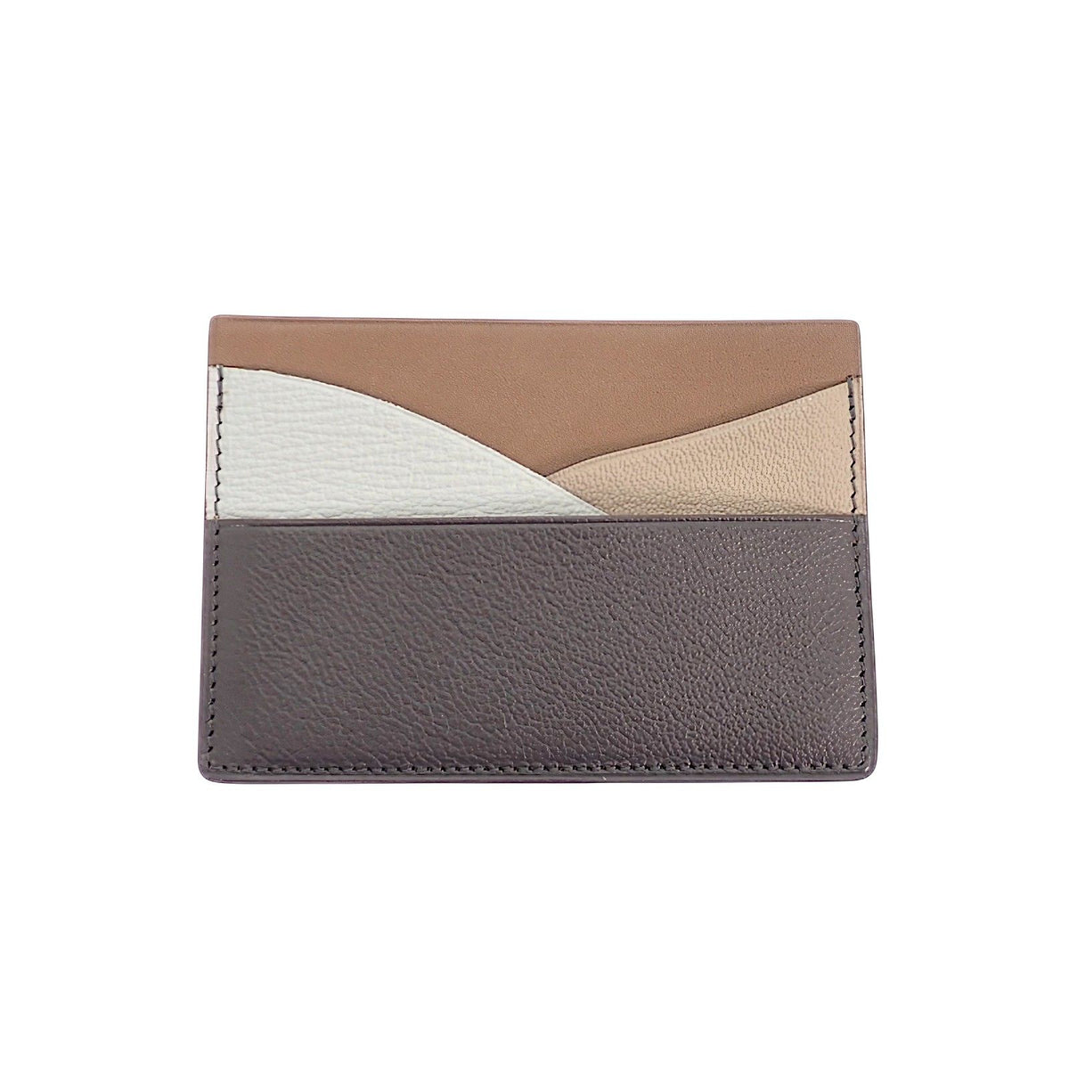 Hermes Petit H Card Case Genus Leather Gray Brown Beige — view 2