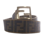 Fendi Zucca Pattern Belt All Over Print Brown