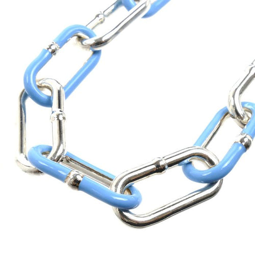 Bottega Veneta 925 Sterling Silver Enamel Chain Choker Necklace 42 — view 2