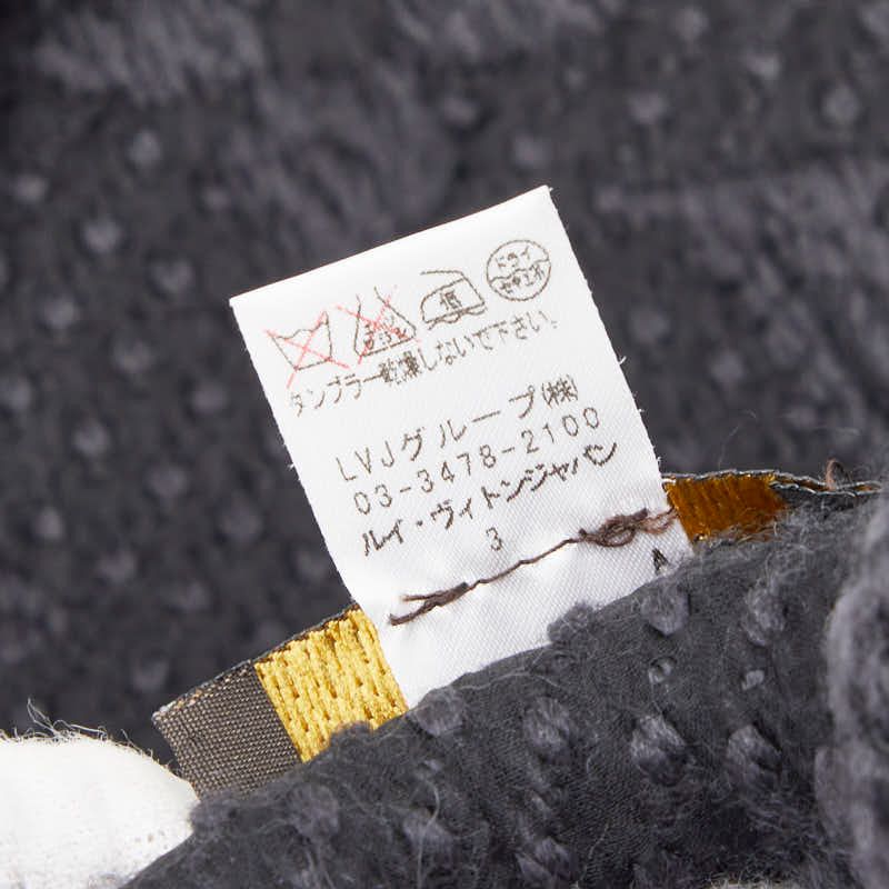Louis Vuitton Monogram Logomania Scarf Black Wool Silk — view 4