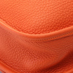 Hermes Evelyne Shoulder Bag Taurillon Clemence Orange Silver — view 5