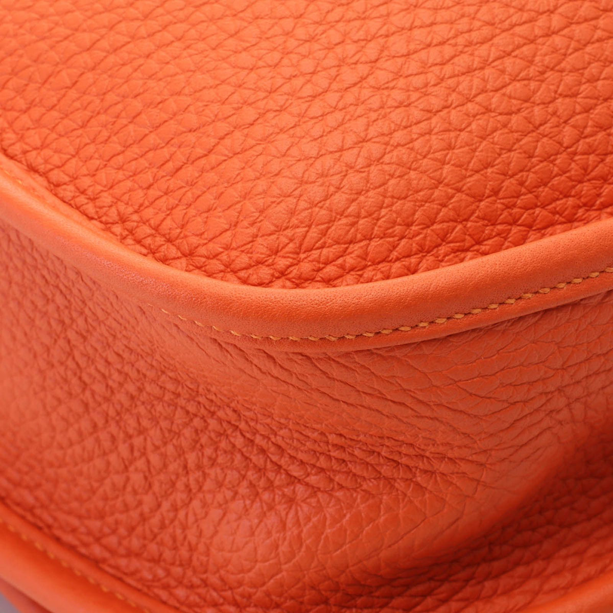 Hermes Evelyne Shoulder Bag Taurillon Clemence Orange Silver — view 5