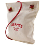 Hermes Aline Cotton Canvas Red Shoulder Bag — view 2