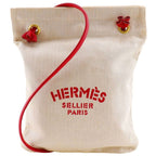 Hermes Aline Cotton Canvas Red Shoulder Bag