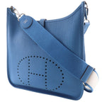 Hermes Evelyne 3 GM Taurillon Clemence Blue Dogalis Shoulder Bag — view 2
