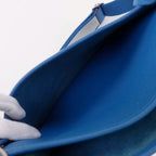 Hermes Evelyne 3 GM Taurillon Clemence Blue Dogalis Shoulder Bag — view 6