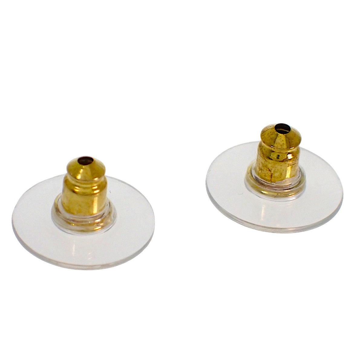 Chanel CC Logo Earrings Metal Black Gold — view 7