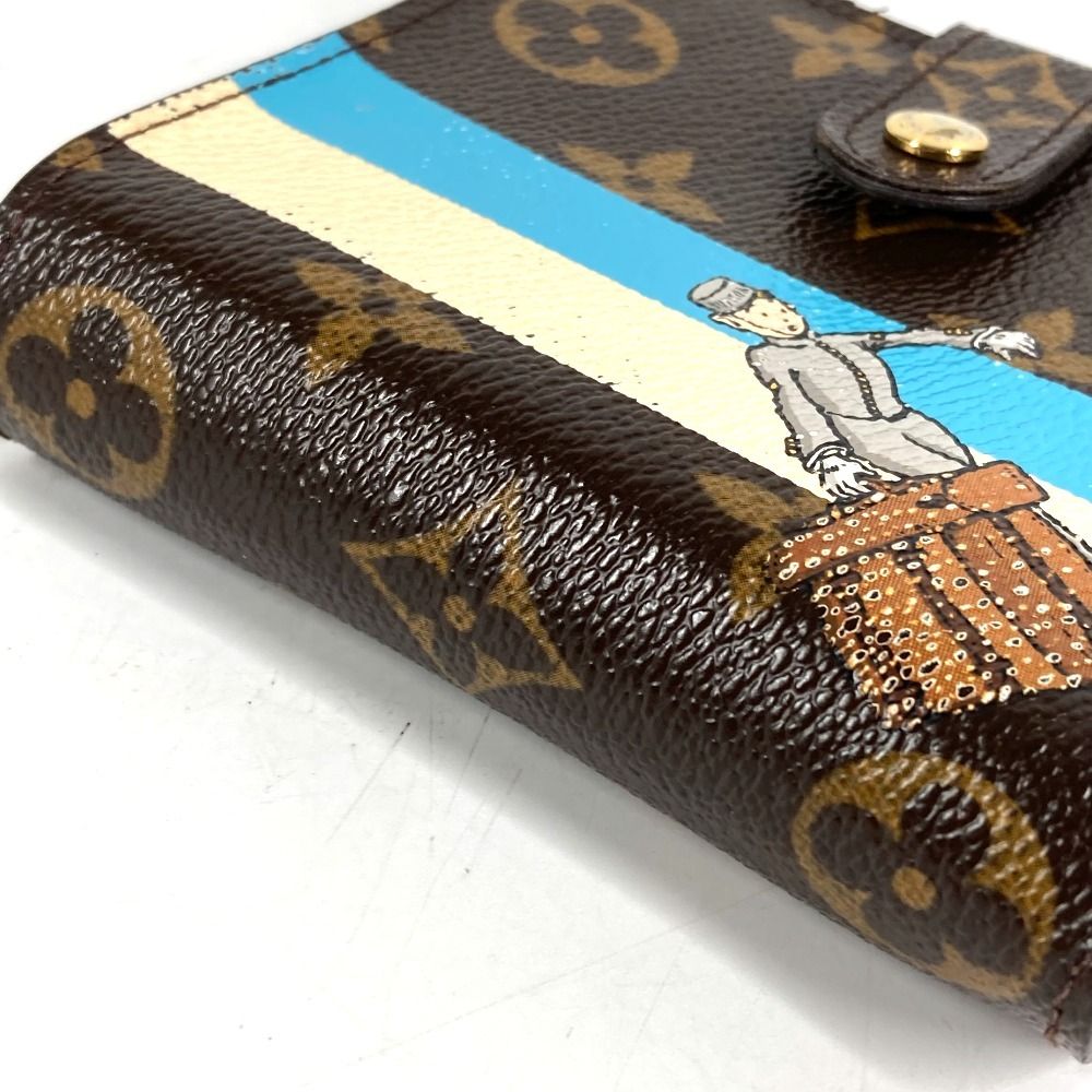 Louis Vuitton Bifold Wallet Compact Zip Monogram Groom Canvas Brown — view 7
