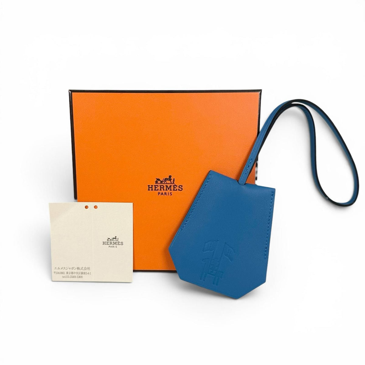 Hermes New Years Keyclochette Swift Charm Blue Keychain — view 2