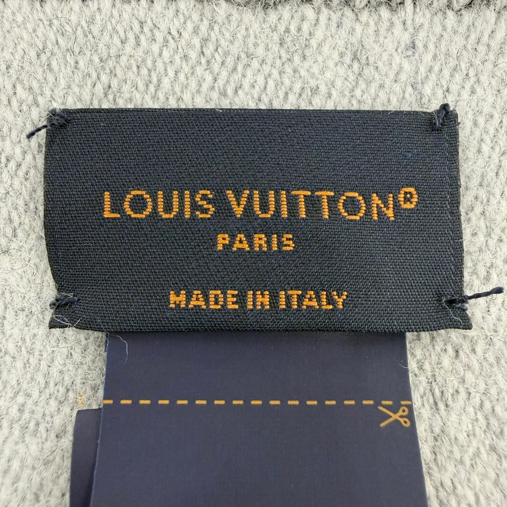 Louis Vuitton Echarpe LV Essential Shine Wool Silk Blend Scarf Black — view 6