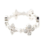 Louis Vuitton Monogram Fine Dentelle Diamond Ring White Gold