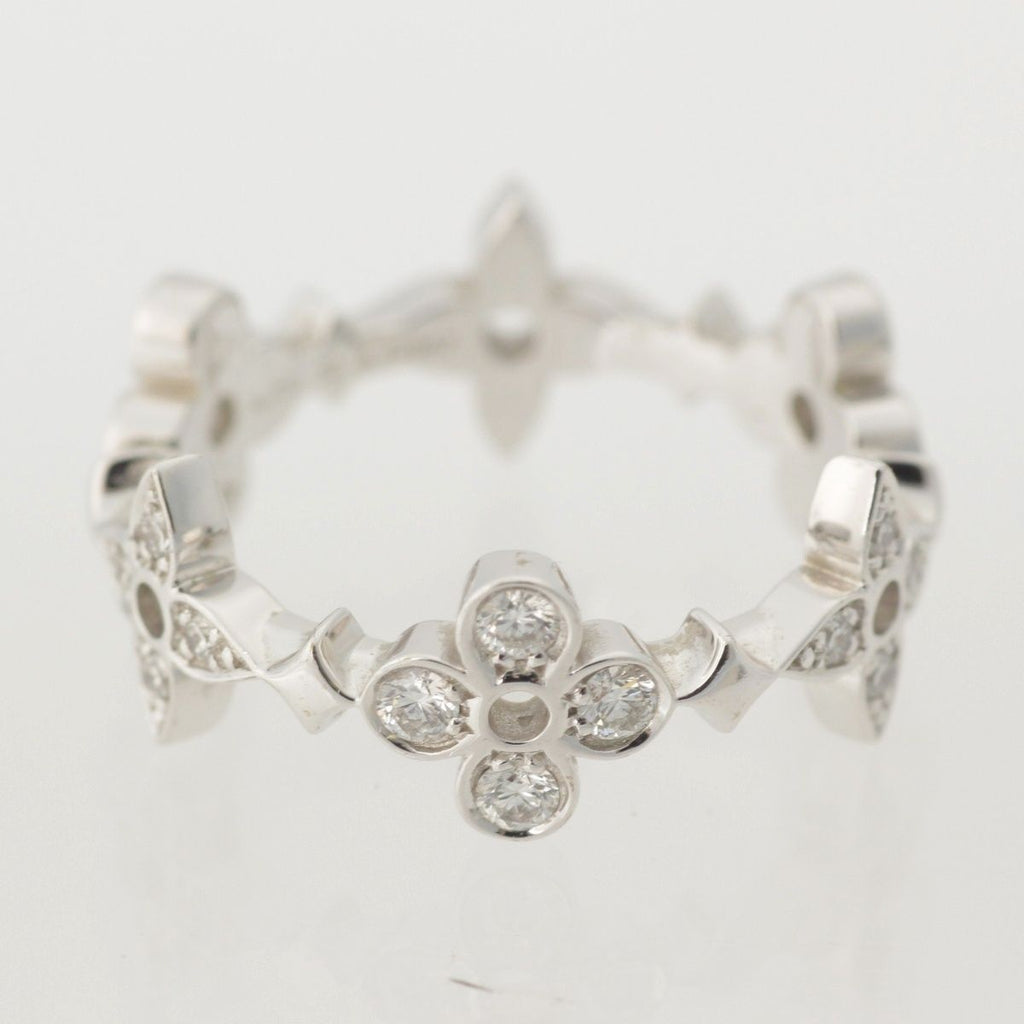 Louis Vuitton Monogram Fine Dentelle Diamond Ring White Gold — view 5