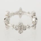 Louis Vuitton Monogram Fine Dentelle Diamond Ring White Gold — view 5