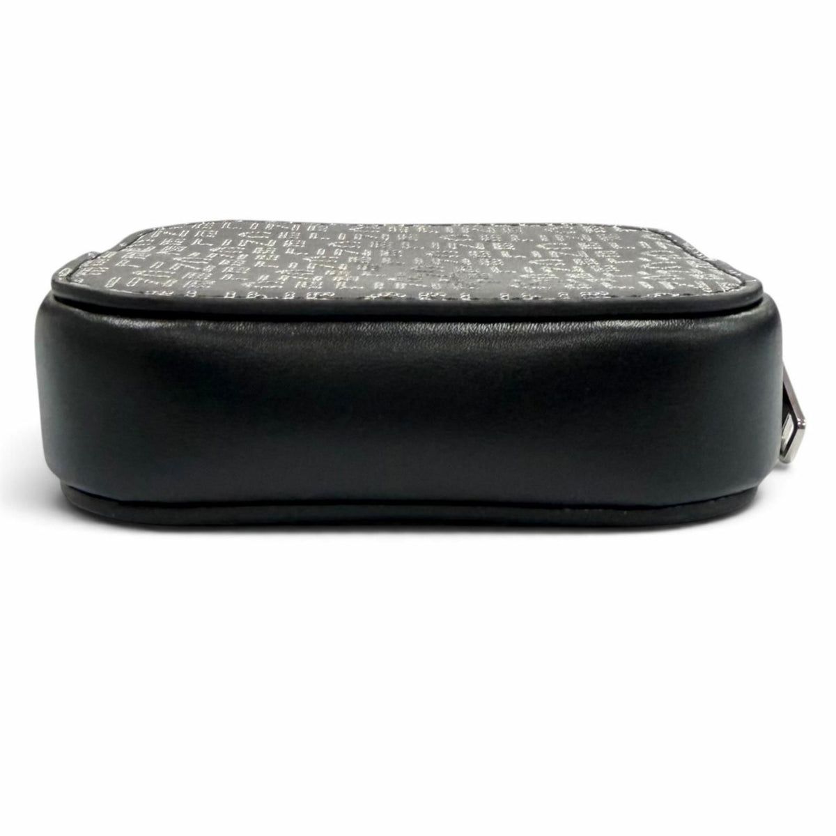 Celine Logo All Over Print Square Purse Leather Coin Black Silver — view 4