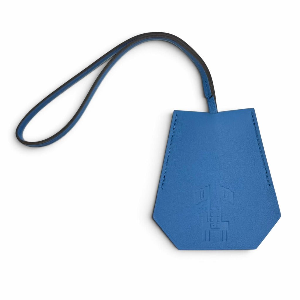 Hermes Veau Swift Mysore Blue Hydra Silver Years Bag Charm — view 4