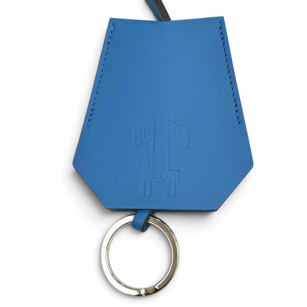 Hermes Veau Swift Mysore Blue Hydra Silver Years Bag Charm — view 7